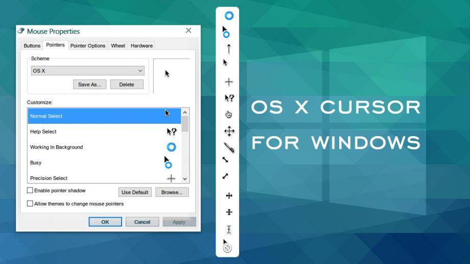 Как поменять курсор на windows 10: как установить новый и создать собственный