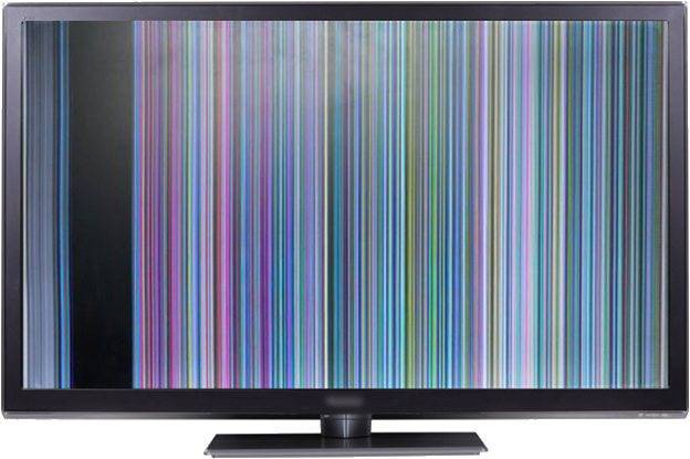 Вертикальная полоса на экране жк телевизора. что делать