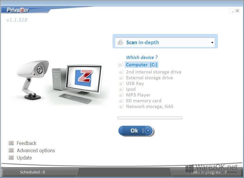 Privazer - это бесплатный мощный инструмент конфиденциальности и очиститель для windows 10 - zanz