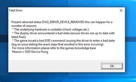 Dxgi_error_device_removed как исправить в игре crysis 3, других играх