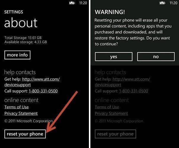 Удаление учётной записи на смартфонах с Windows Phone