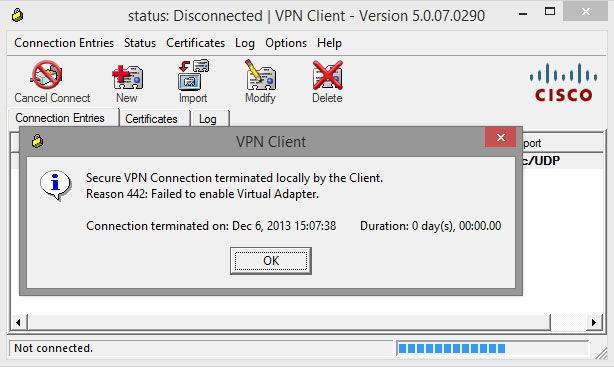 Исправление: cisco vpn не работает на windows 10 - gadgetshelp,com