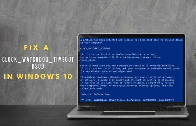 Как исправить ошибку clock_watchdog_timeout - синий экран bsod