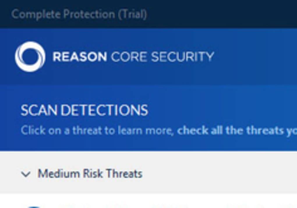 Reason core. Reason Security. Core software Security. Realtime Protection.