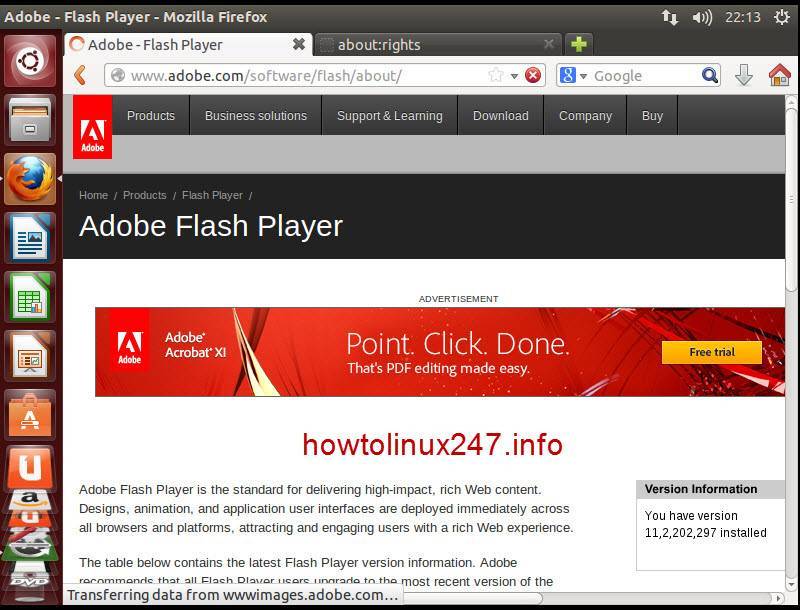 Установка Flash Player в Ubuntu