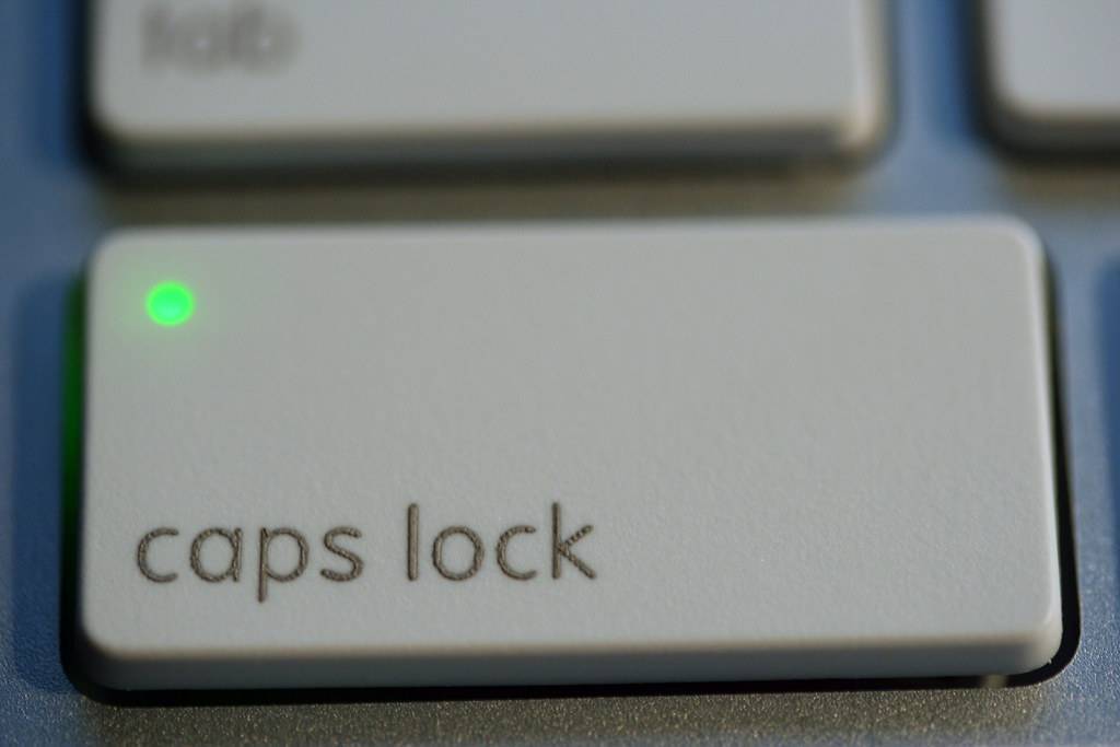 Функция клавиши caps lock