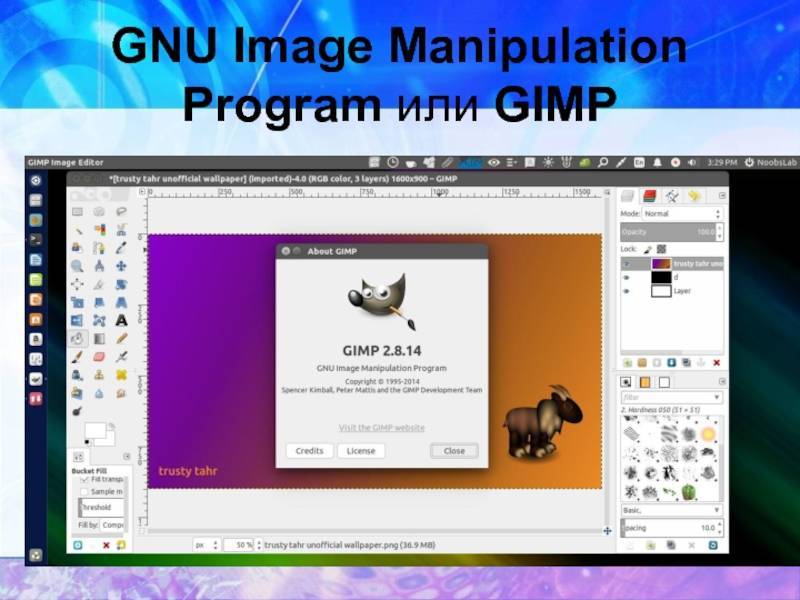 Выполнение основных задач в графическом редакторе gimp