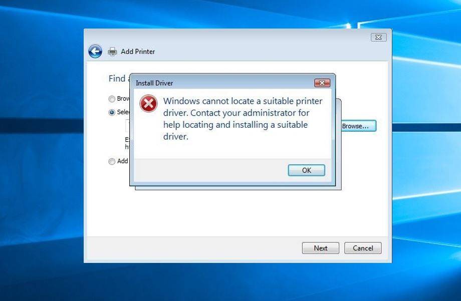 0x000005b3 windows 7 ошибка установки сетевого принтера