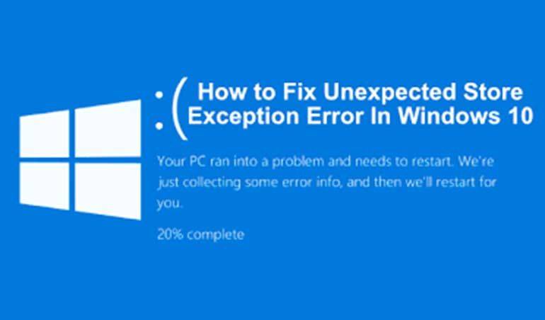 Unexpected_store_exception в windows 10 | вторая жизнь айтишника