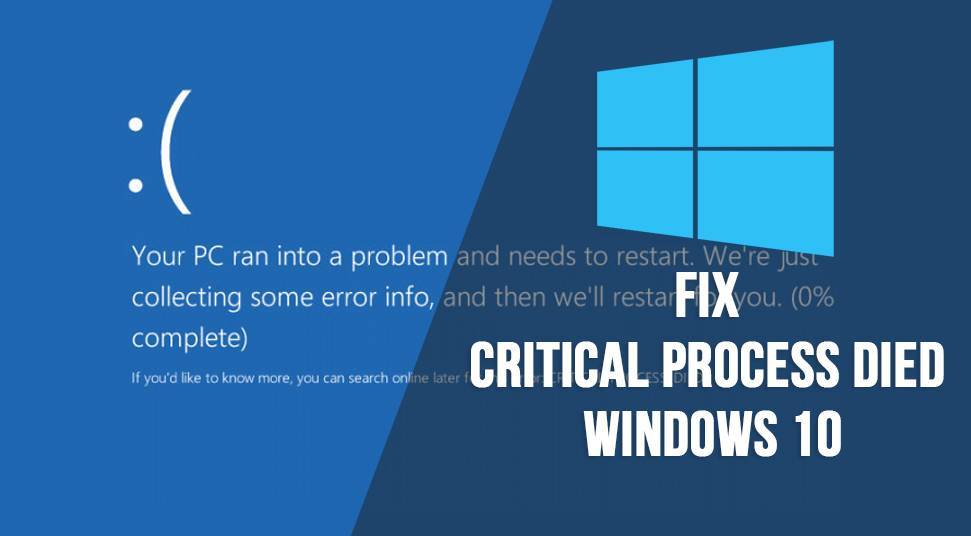 Как исправить critical process died в windows 10