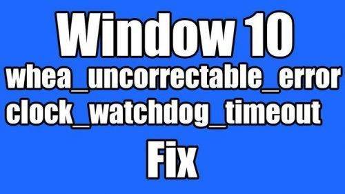 Ошибка clock_watchdog_timeout в windows 10