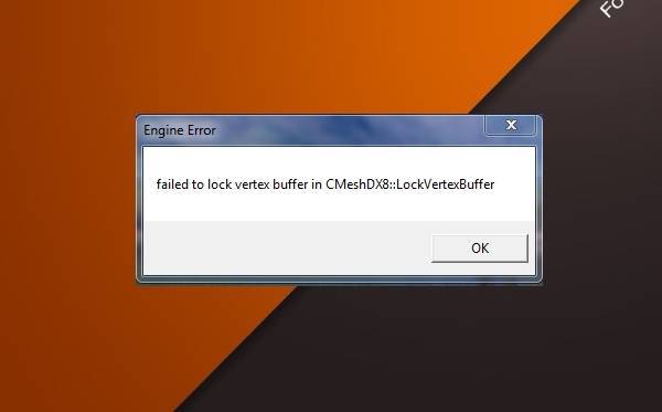 Способы исправления ошибки «Failed to lock vertex buffer in CMeshDX8»