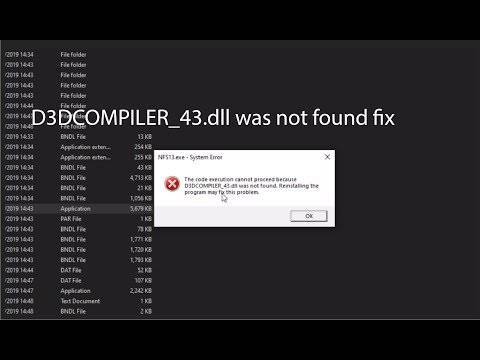 Как исправить ошибку d3dcompiler_43.dll
