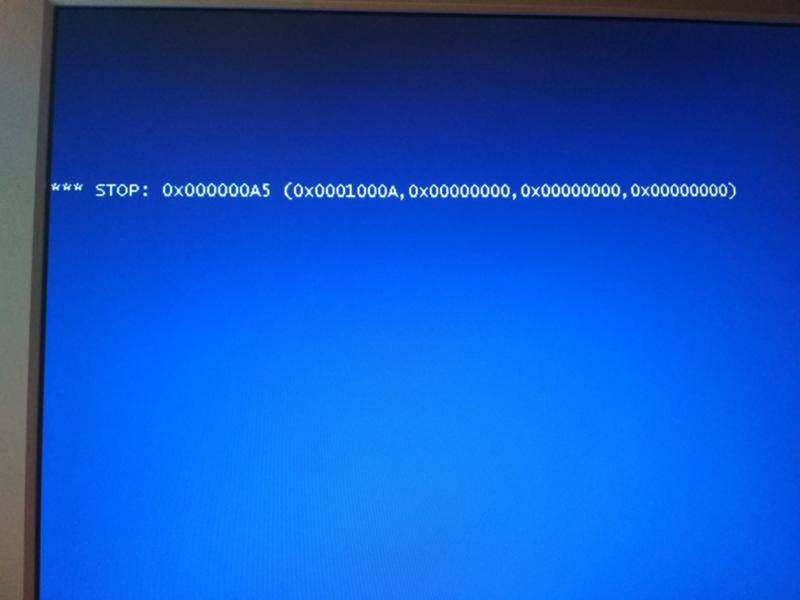 Ошибка 0x000000a5 при установке windows 7