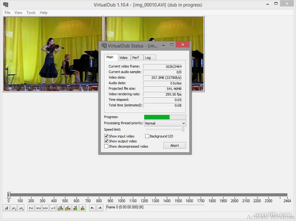 Разрезаем и склеиваем видео файлы в virtualdub
