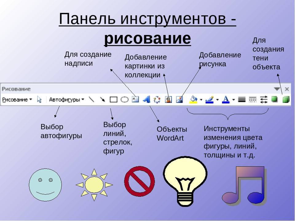 Основные инструменты и приёмы рисования в Microsoft Word