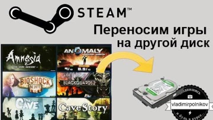 Как перенести игру steam на другой компьютер или диск