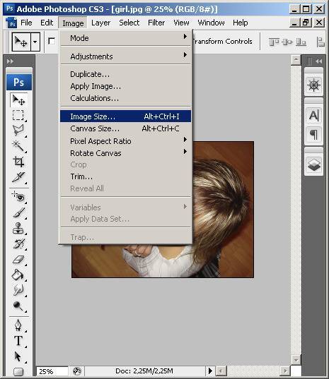 Как уменьшить изображение в adobe photoshop