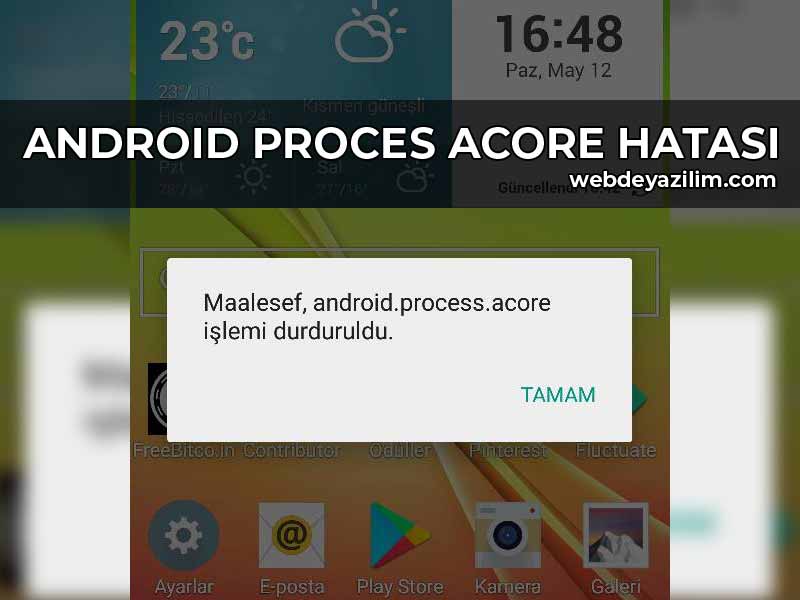 Android process acore произошла ошибка — как исправить?