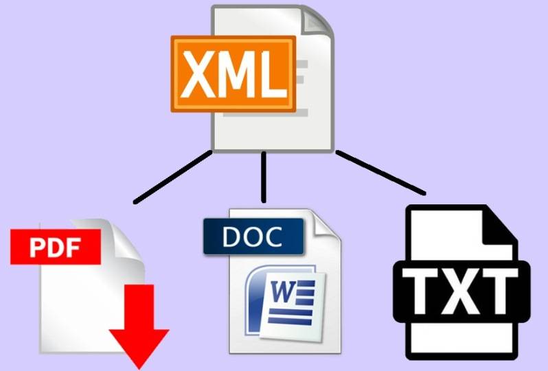Конвертация xml в pdf, txt или doc