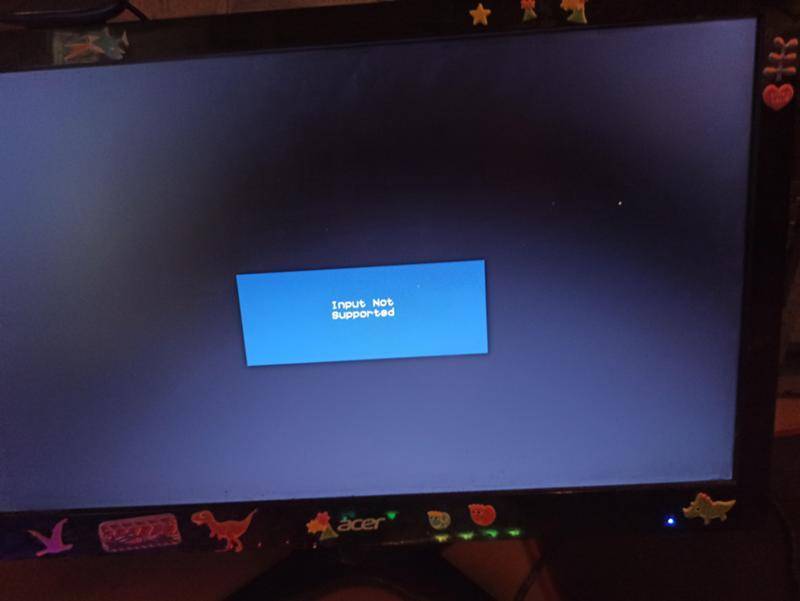 How to fix monitor - no video input-black screen