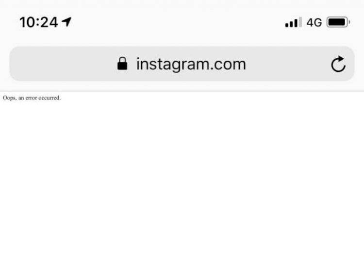Исправление ошибки «Oops an error occurred» в Instagram
