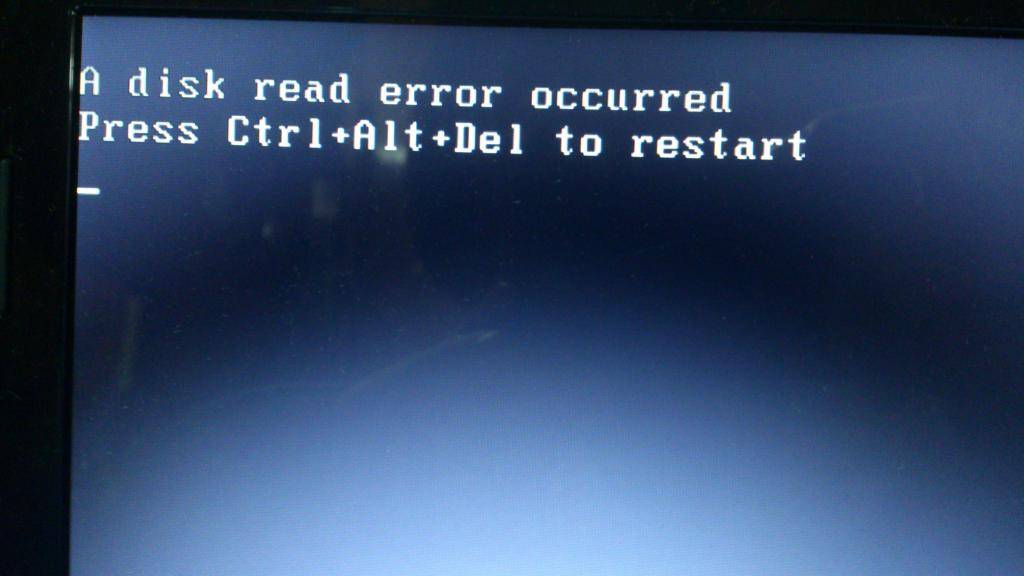 A disk read error occurred — как исправить