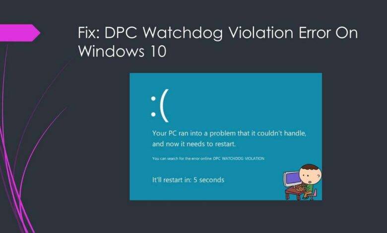 Fix the dpc watchdog violation error (рабочие решения 2021) - toadmin.ru