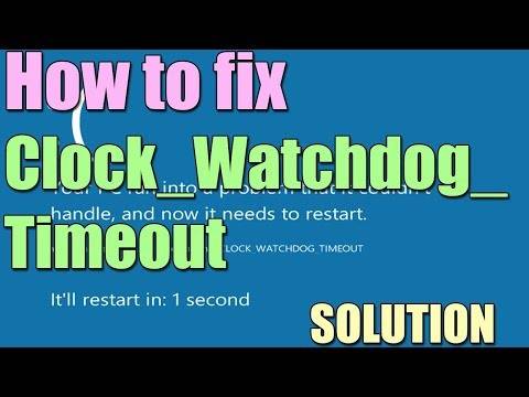Как исправить bsod clock_watchdog_timeout в windows 10 - mexn