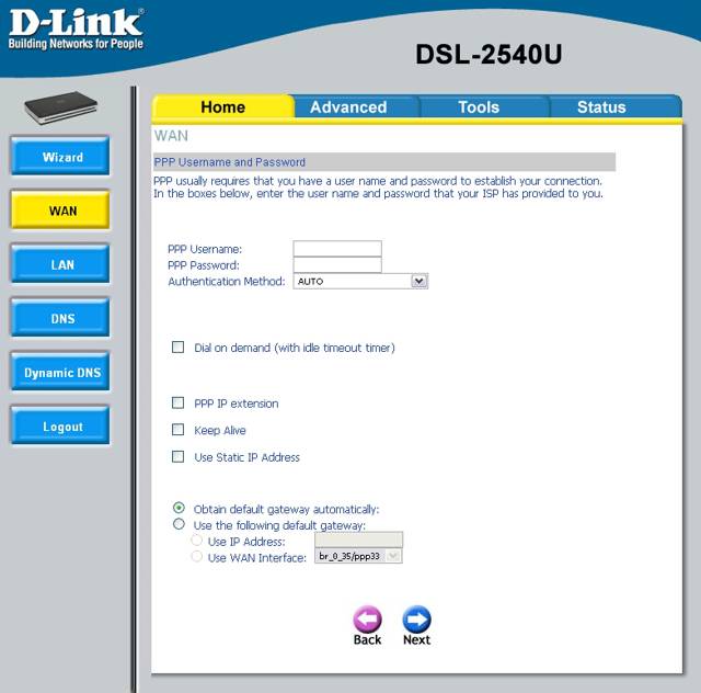 D-Link DSL 2540U — функции, настройка и установка прошивки на роутер