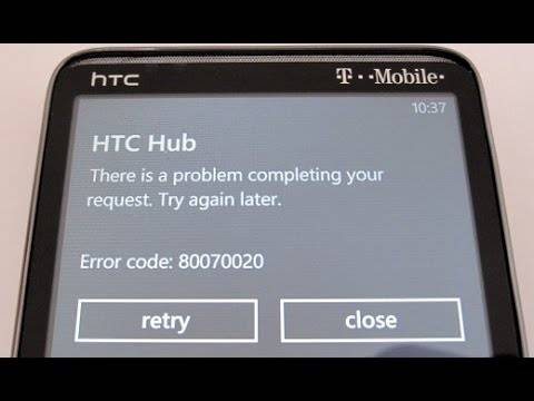 Исправление ошибки 80070020 на Windows Phone