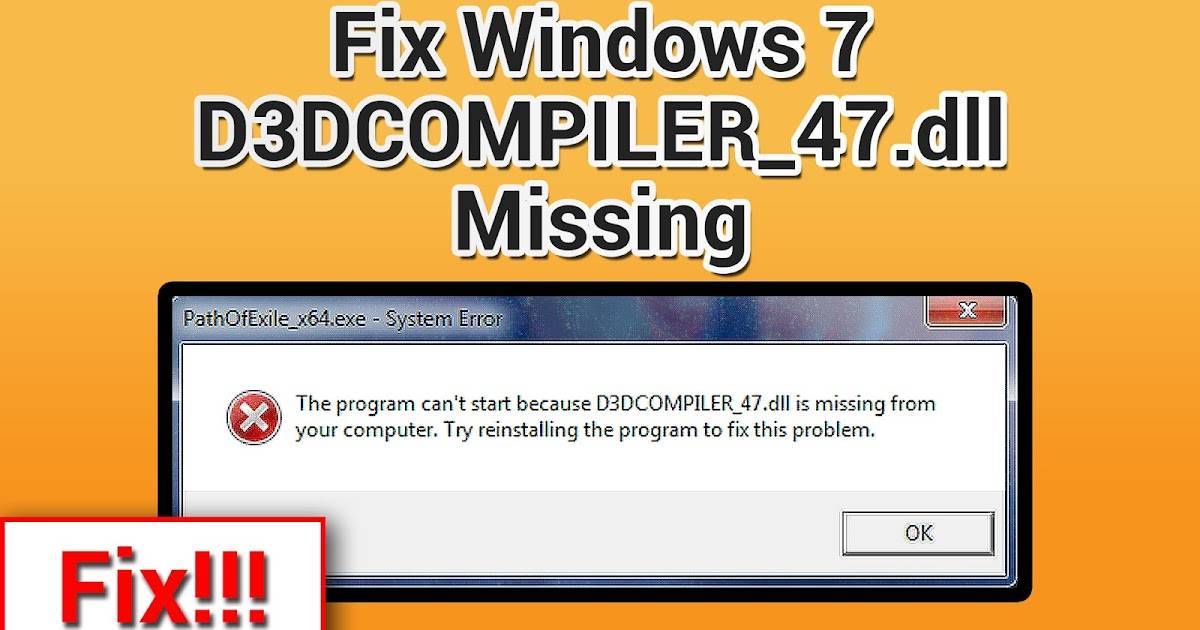 Лёгкие способы исправления ошибки d3dcompiler_43.dll