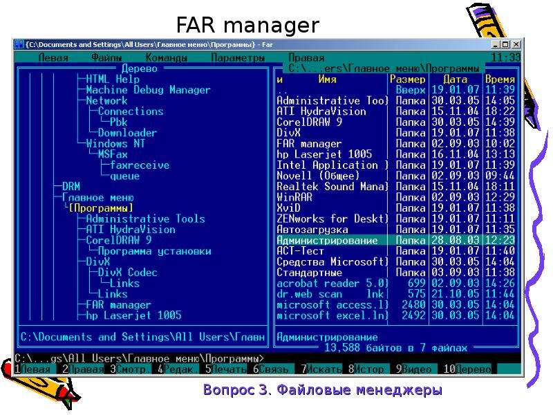 Far manager. реферат. информационное обеспечение, программирование. 2010-05-02