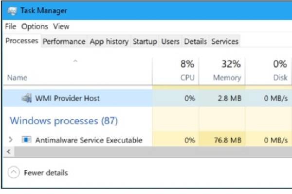 Wmi provider host (wmiprvse.exe): высокая загрузка цп в windows 10