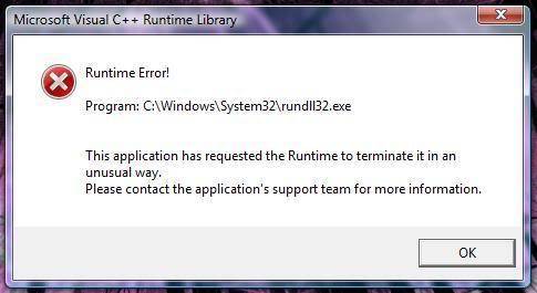 Полная ошибка rundll32.exe в windows 10, 8.1, 7