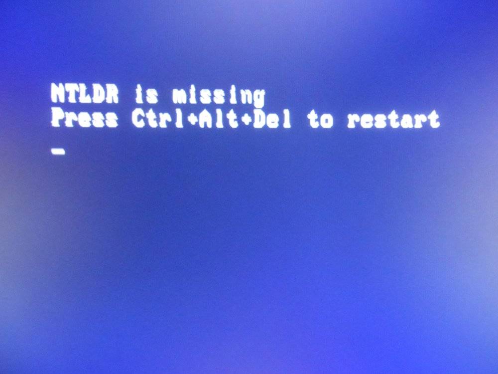 Ntldr is missing, press ctrl-alt-del to restart - что делать с windows 7 или xp?