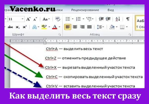 Работа с microsoft word: как выделить весь текст в «ворде»? :: syl.ru