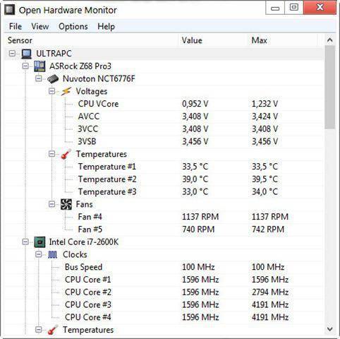 Open hardware monitor 0.5.1 beta