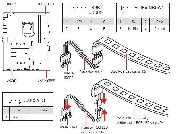 Как подключить rgb подсветку к материнской плате
