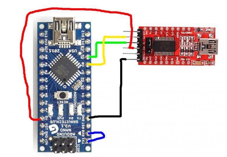 Arduino pro mini прошивка через uart