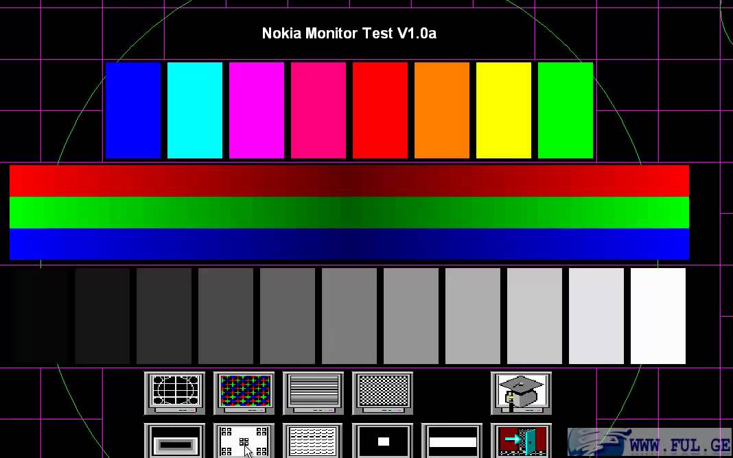 Проверка монитора программа. Тест монитора Nokia. Экраны для тестирования цветности. Настроечная таблица для монитора. Таблица настройки монитора.
