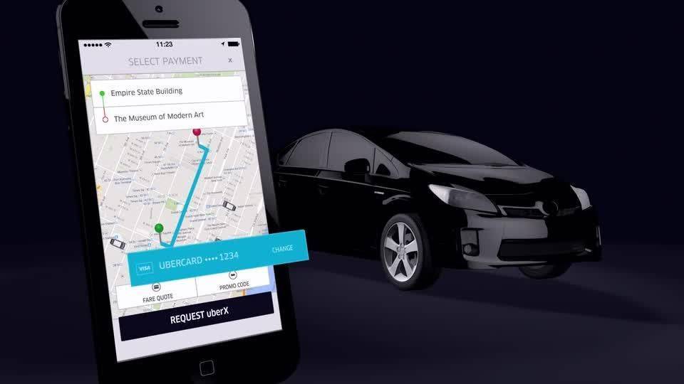 Регистрация и вызов такси в приложении uber