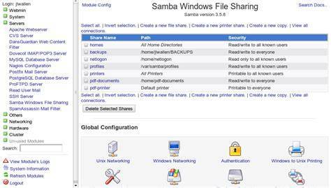 Установка samba на ubuntu server