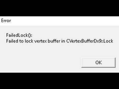 How to fix failed to lock vertex buffer in cmeshdx8 error - tech - 2021