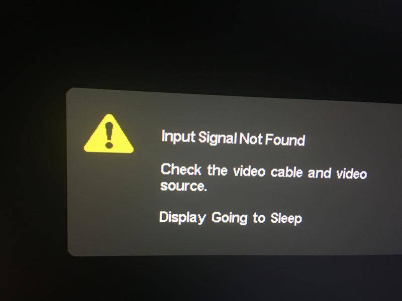 Что значит «no video input» на мониторе