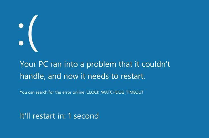 How to fix the clock watchdog timeout error in windows