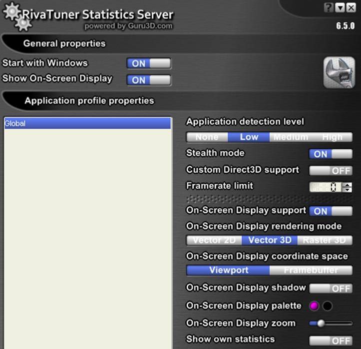 Rivatuner statistics server: что это за программа, как ее скачать с официального сайта для windows 10 и других ос, как включить и пользоваться, а также настройка