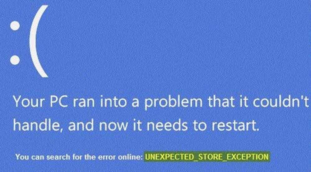 Как исправить ошибку «unexpected store exception» в windows