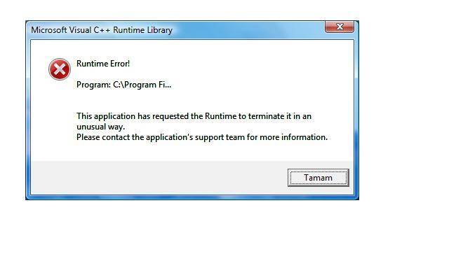 How to fix microsoft visual c++ runtime library error on windows 10?