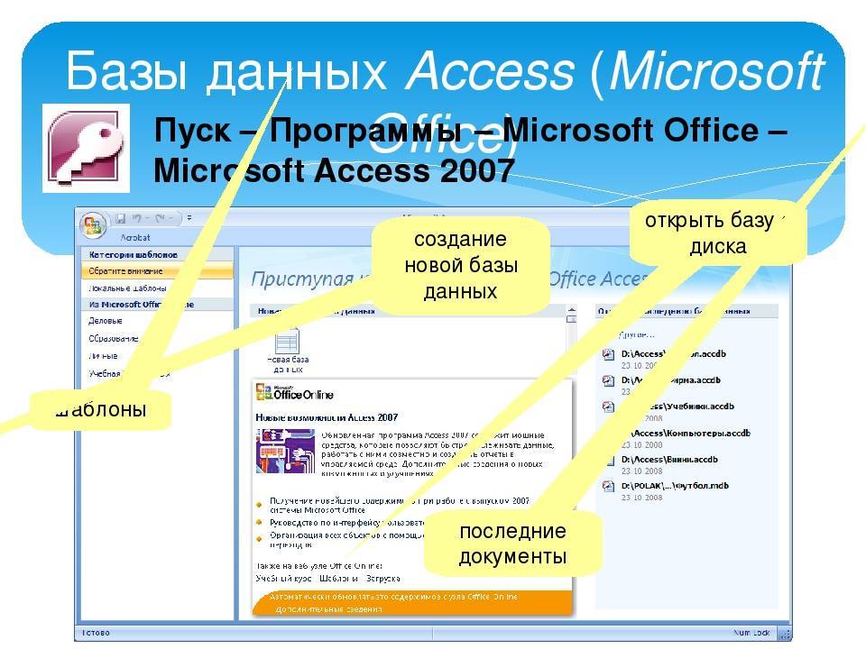 База ⚠️ данных ms access: что это такое и где находится, основные понятия, описание